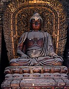 Jin Dynasty (1115–1234) statue of Amitabha in Shanhua Temple in Datong, Shanxi, China