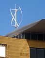 Image 63A small Quietrevolution QR5 Gorlov type vertical axis wind turbine in Bristol, England. Measuring 3 m in diameter and 5 m high, it has a nameplate rating of 6.5 kW to the grid. (from Wind turbine)