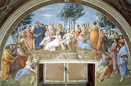 Le Parnasse, par Raphaël, 1509-1511, Palais du Vatican.