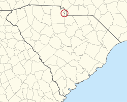 Location in South Carolina