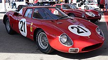 The winning Ferrari 250 LM, driven by Gregory, Rindt and Hugus.