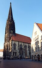 L'église Saint-Lambert avec le clocher actuel.