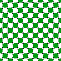 Checker version: the diagonal checker squares at the larger grid points make the grid appear distorted.