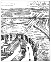 Midzomer bij Stonehenge, afbeelding in het Nordisk familjebok (een encyclopedie), 1918