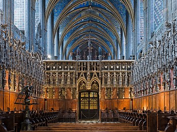 Chór a lektorium v katedrále Sainte-Cécile ve francouzském městě Albi