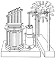 Image 14A 19th-century reconstruction of Heron's wind-powered organ (from Windmill)