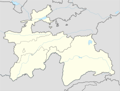 ホジェンドの位置（タジキスタン内）