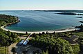 The new Pemaquid Beach Pavilion at Pemaquid Beach overlooking Johns Bay.