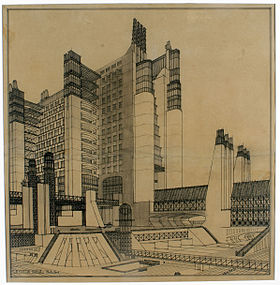 Projet d'Antonio Sant'Elia en 1914