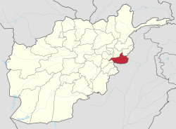 Kort som viser hvor i Afghanistan Nangarhar ligger