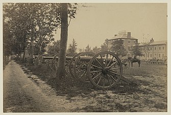 Batteries of field pieces in the Arsenal