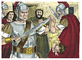 Herodes menyuruh membunuh semua anak yang berumur 2 tahun ke bawah di Betlehem dan sekitarnya.