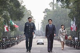 Prime Minister Shinzo Abe in Chapultepec Park, Mexico City, 2014.