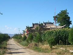 Village temple in Linxia County.