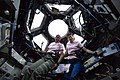 Stephanie Wilson and Naoko Yamazaki in the Cupola.