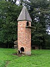 Brick tower with circular ramp