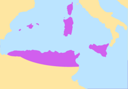 Lãnh thổ Vandal trong thời kì hoàng kim k. 476
