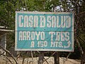 Sign with the letter Đ, in Oaxaca, Mexico