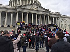 Supporters of President Trump storm the Capitol building.