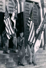 Troop 152 Scouts, Philadelphia, at Scout Sunday Service at the St Francis de Sales church