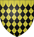 Złoto-czarne plumete w herbie francuskiej gminy Mérignies