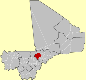 Location of the Cercle of Ténenkou in Mali