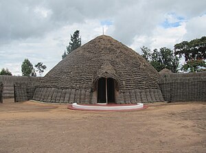 The ancient King's Palace in Nyanza (now a museum).