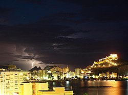 A thunderstorm over Águilas