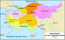 Bizans themaları haritası, c. 750