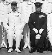 Tsuneo Matsudaira and Emperor Hirohito on Musashi