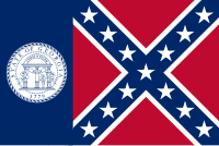 Georgia state flag, 1956–2001