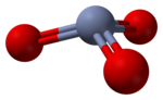 Ball-and-stick model of the DFT-calculated structure of the CrO3 monomer