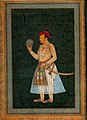 Jahangir on un globo in mano, 1614-1618. India.