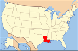 Louisianas läge i USA