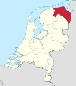 Kaart: Provincie Groningen in Nederland