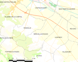 Mireval-Lauragais - Localizazion