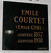 Placa conmemorativa en el cementerio del Père Lachaise