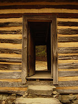 Elijah Oliver Cabin door, detail