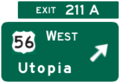 Interchange Exit Direction Sign