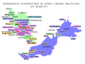 Image 36Geographical distributions of ethnic Chinese Malaysians by majority in each cities or towns:   Hokkien   Cantonese   Hakka   Fuzhou   Hainanese   Teochew   Kwongsai   Hockchia   Undetermined majority (from Malaysian Chinese)