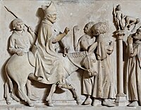 Scenes from the Life of Saint Benedict, 1250-1260 stone relief