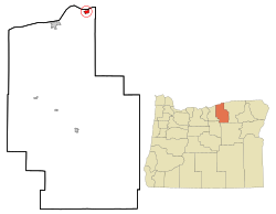 Location in Oregon