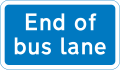 End of bus lane