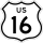 Business U.S. Highway 16 marker