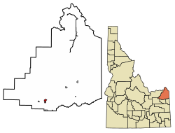 Location of St. Anthony in Fremont County, Idaho.