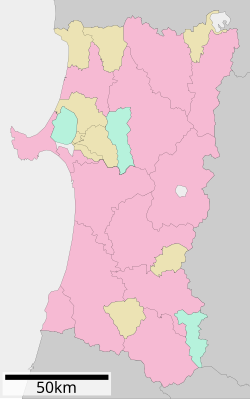 土崎港の位置（秋田県内）