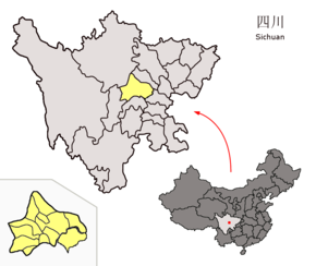 Poziția localității Chengdu