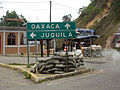 Military checkpoint in the Sierra Madre del Sur Mountains in Oaxaca, Mexico.