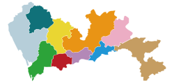 Dapeng (highlighted in brown) in Shenzhen