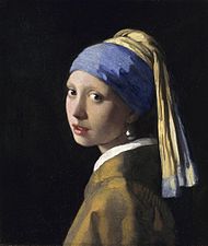 La Jeune Fille à la perle, (vers 1665), par Johannes Vermeer, peint avec l'outremer à base de lapis-lazuli, Mauritshuis, La Haye, Pays-Bas